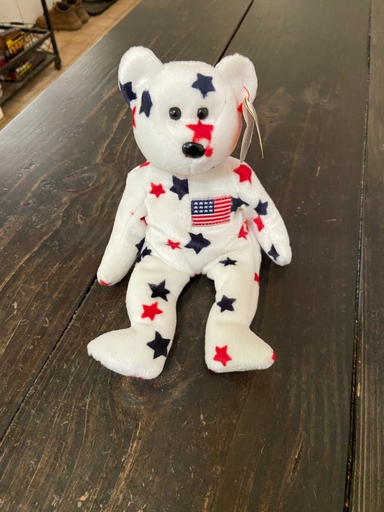 Ty Other - Ty Glory Patriotic Star Plush Bear with American Flag Patch